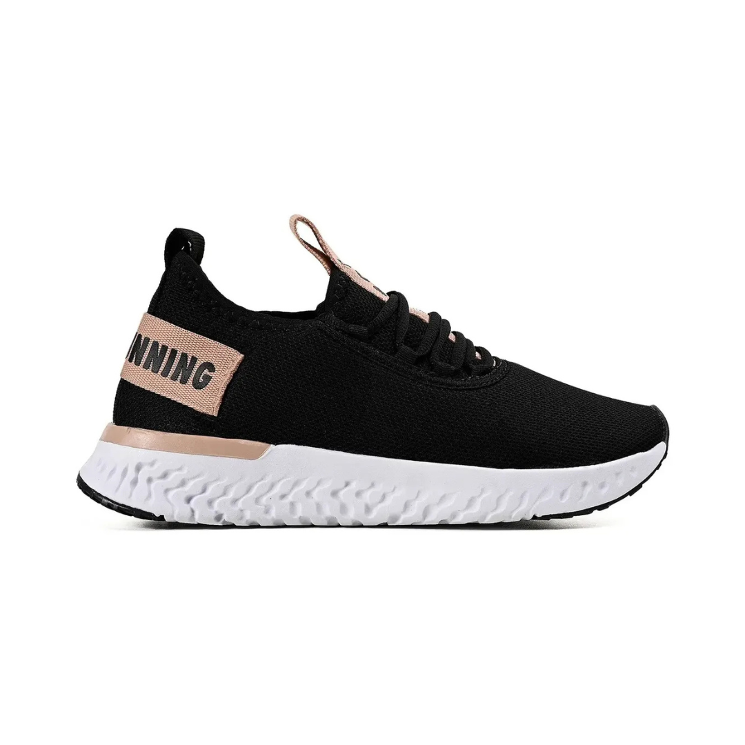 Black running shoes