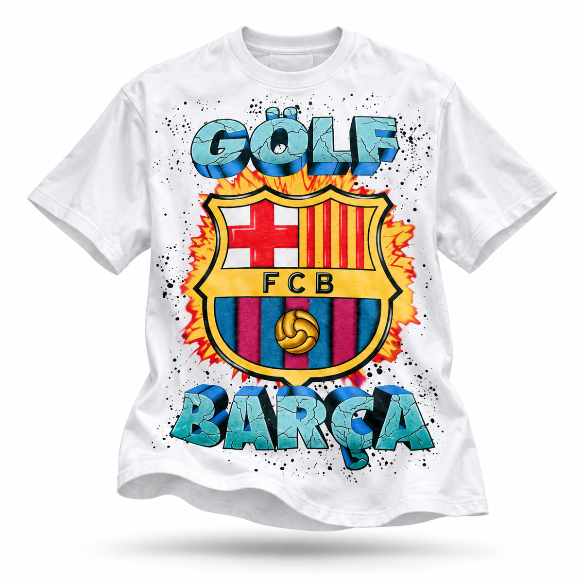 T.C BARCELONA X GOLF TEE WHITE