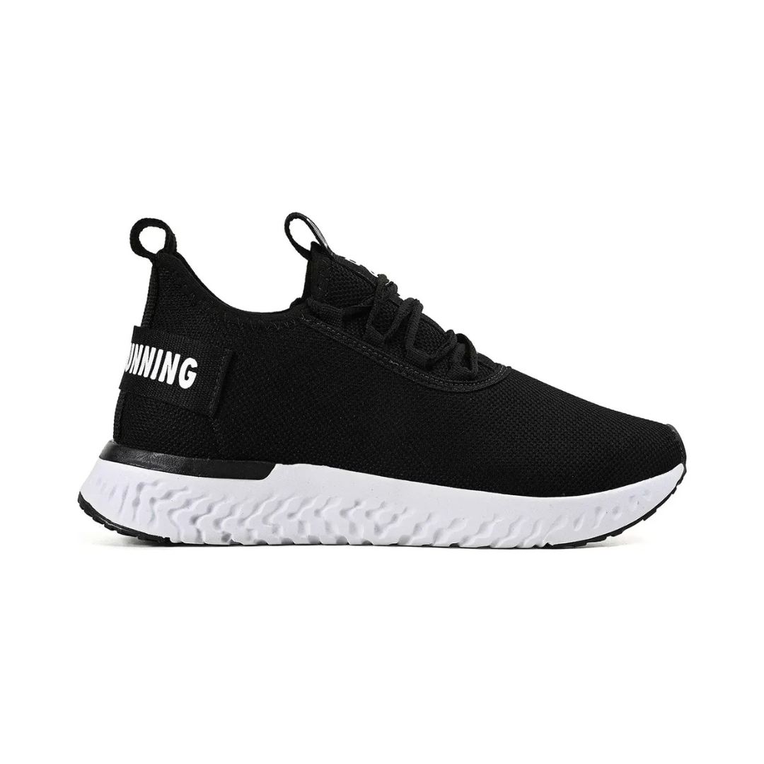 Black-white running shoes