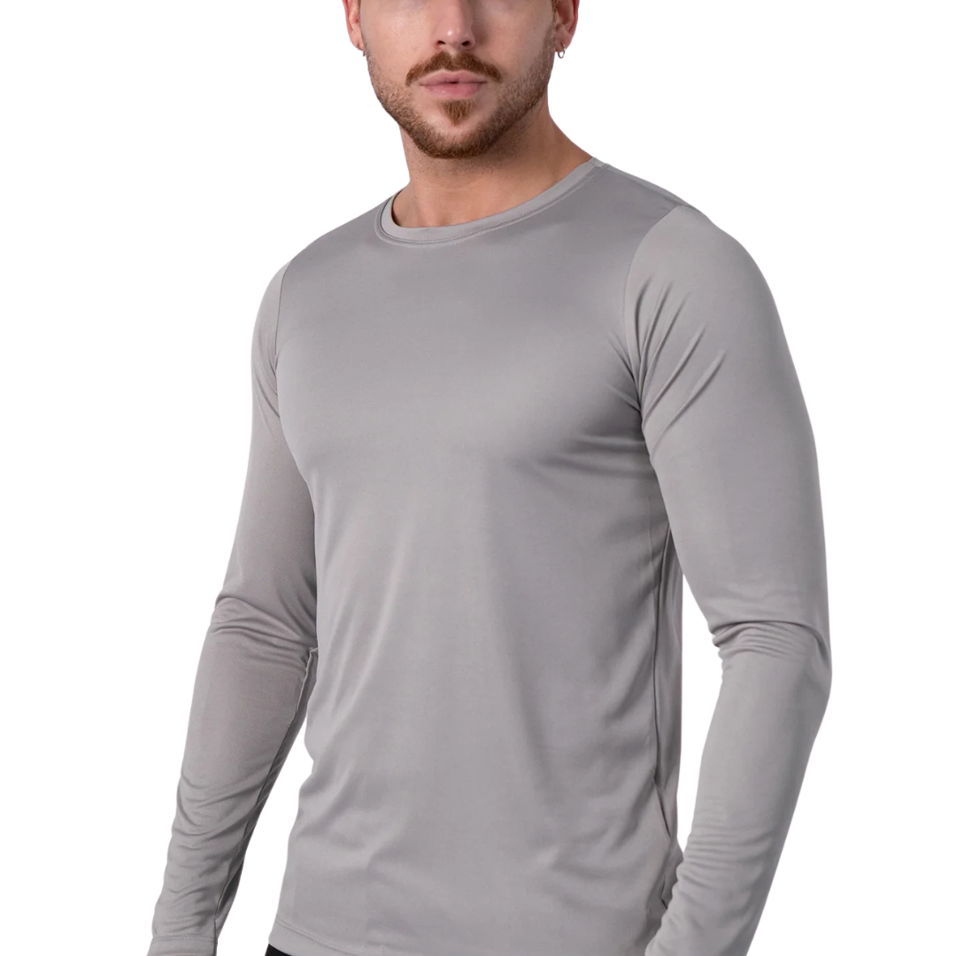 Gray - Classic Sports Long Sleeve Outdoor