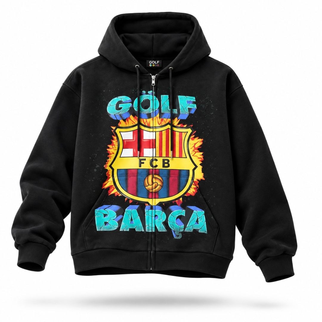 T.C BARCELONA X GOLF ZIP UP HOODIE