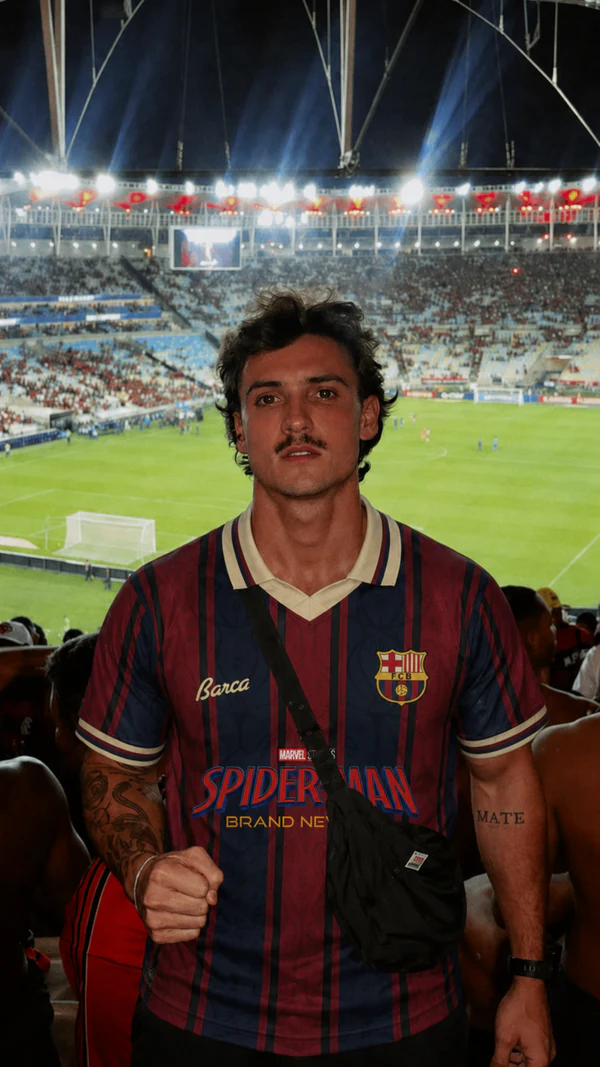 Customer wearing a MATCHWEEK football jersey